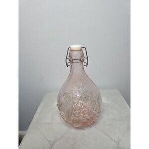 Casadis Milano Vintage Pink‎ Glass "Jus De Fruits" Decanter.
